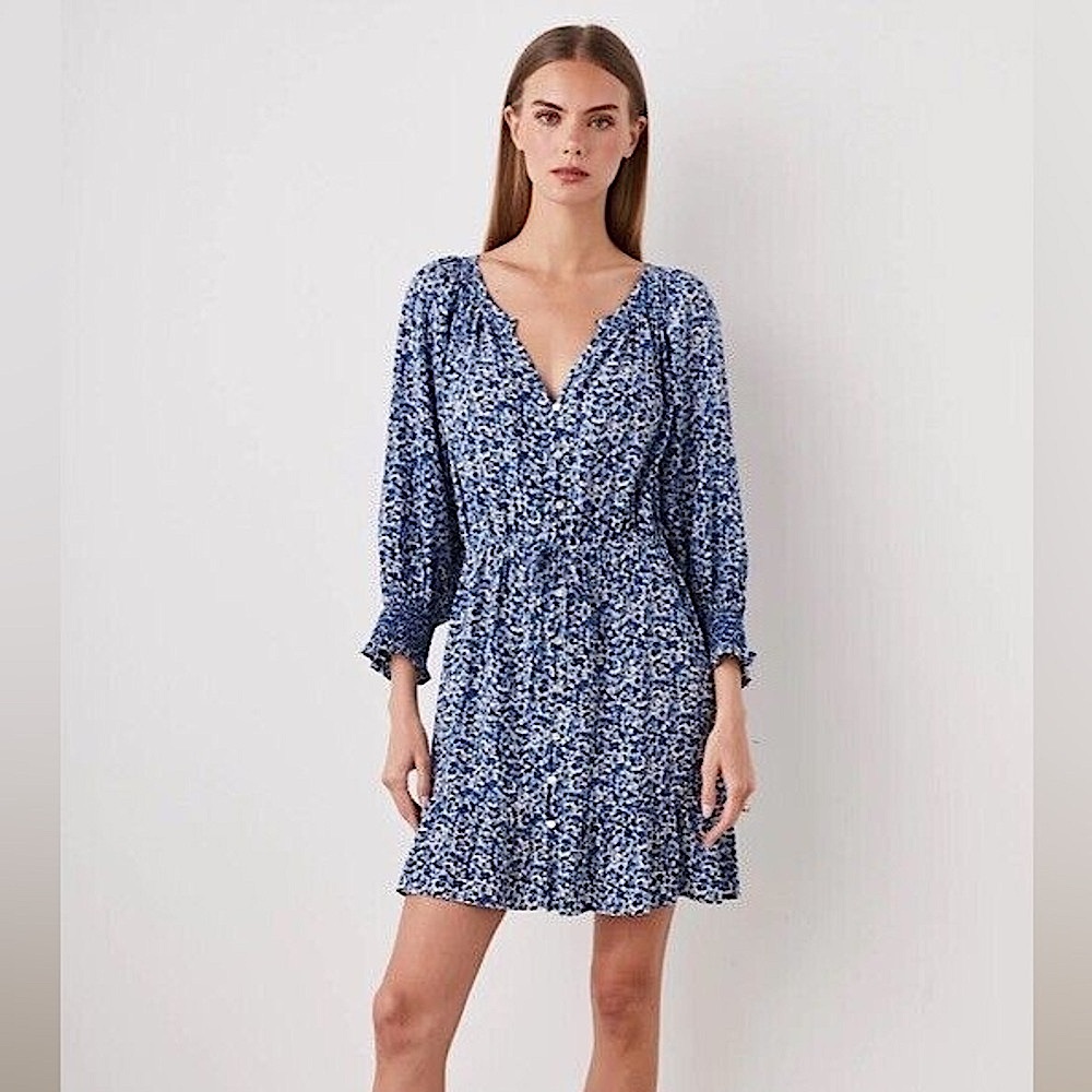 RAILS Eliza Blue Floral Mini Dress